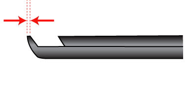 40º bite, Thin footplate