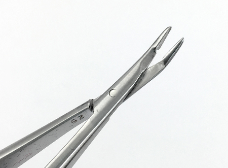 Micro Needle Holder/Scissors, 140mm, curved