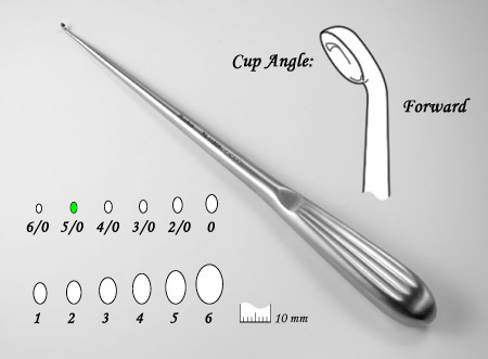 Spinal Fusion Curette,ang., 5/0