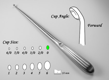 Spinal Fusion Curette,angled,0