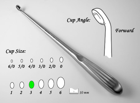 Spinal Fusion Curette,angled,3