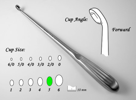 Spinal Fusion Curette,angled,5