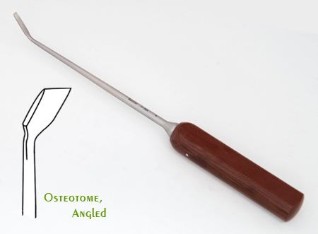 Dahmen Osteotome, angled, 4mm